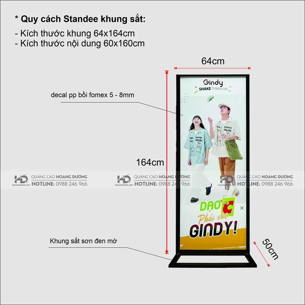 Standee Khung Sắt – Bền Đẹp, Giá Tốt, Giao Hàng Nhanh Toàn Quốc