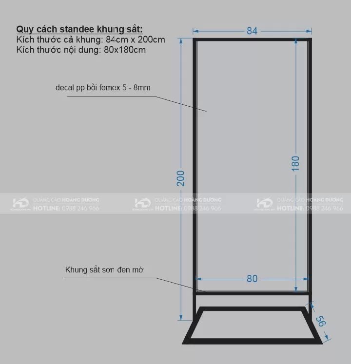 Standee Khung Sắt – Bền Đẹp, Giá Tốt, Giao Hàng Nhanh Toàn Quốc